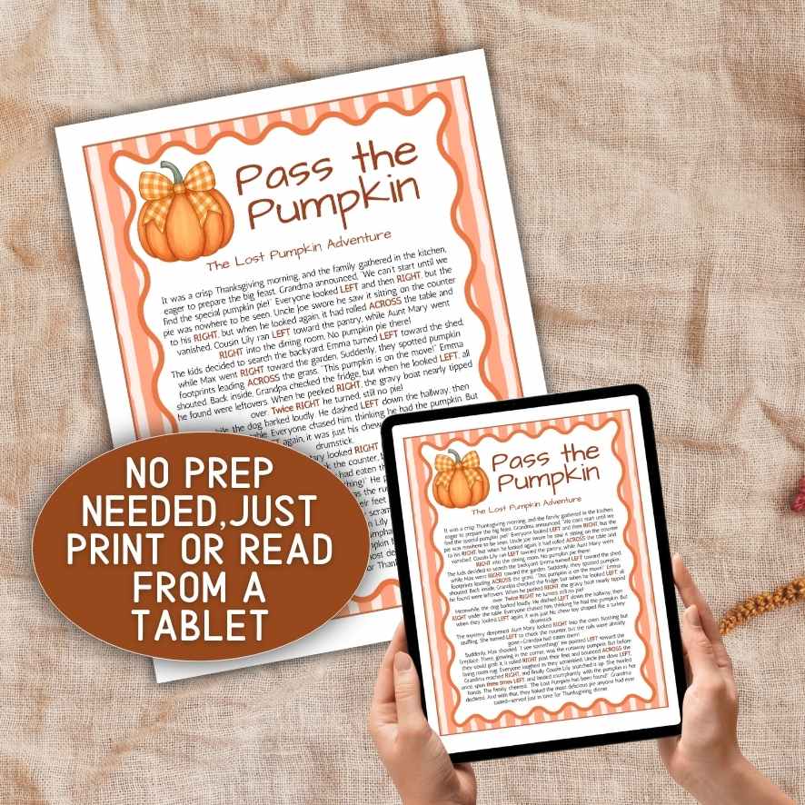 pass the pumpkin game printable
