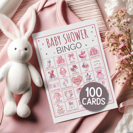 baby shower girl bingo