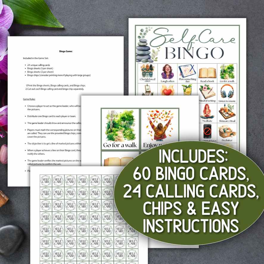 wellness bingo cards