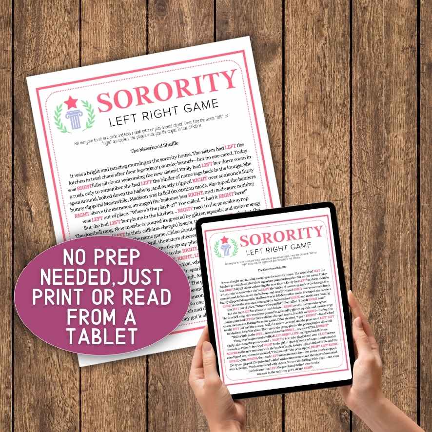 sorority icebreker game