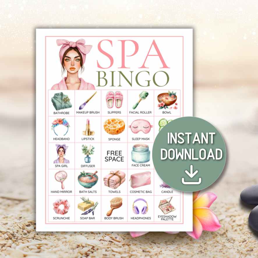 sleepover spa bingo