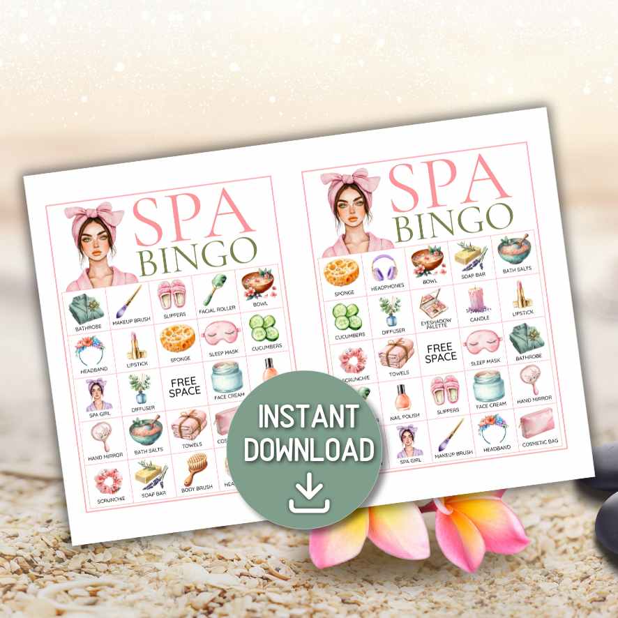 spa party bingo