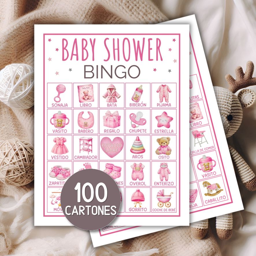 bingo baby shower en español para imprimir
