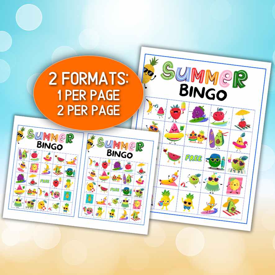 summer bingo for classroom
