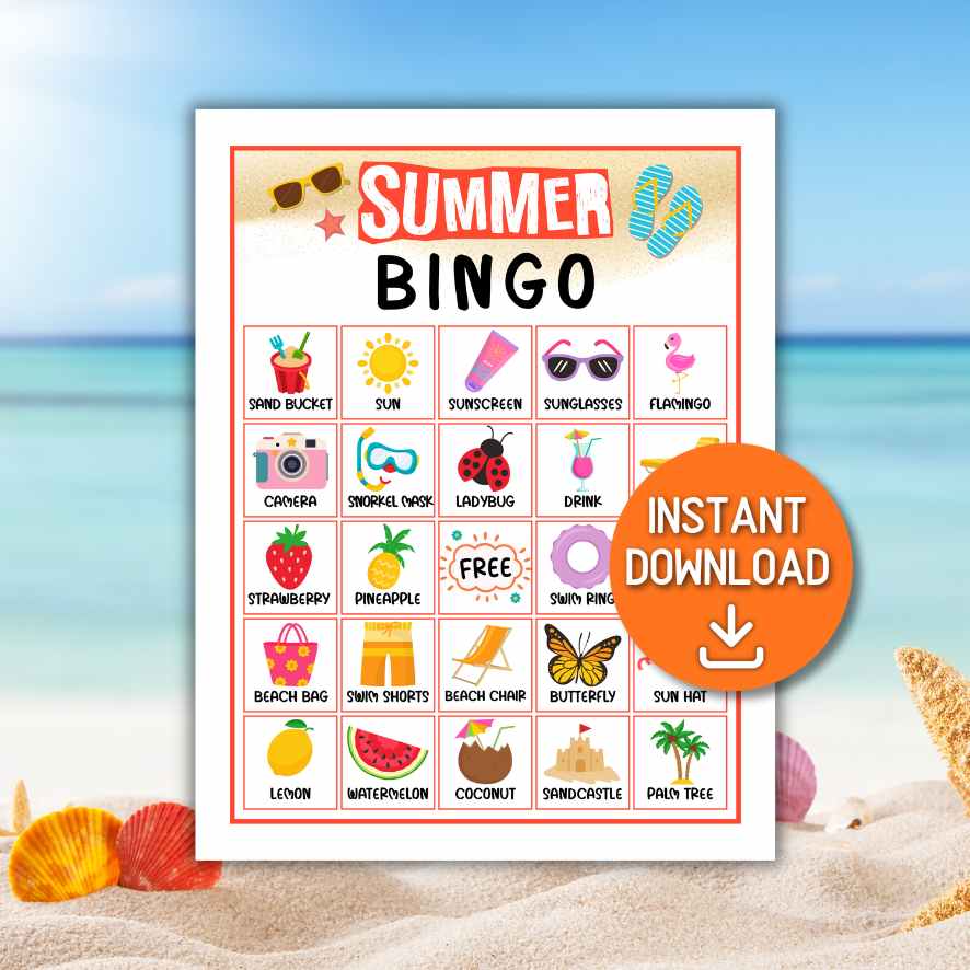 summer camp bingo cards
