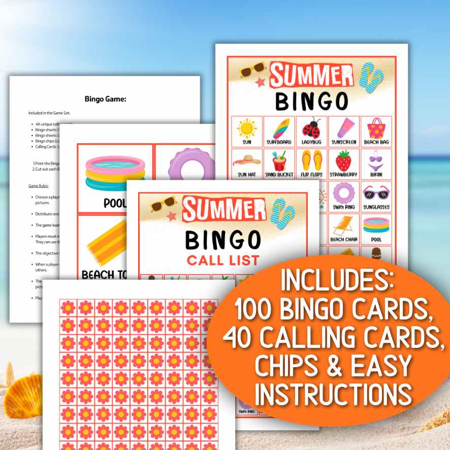 summer bingo cards