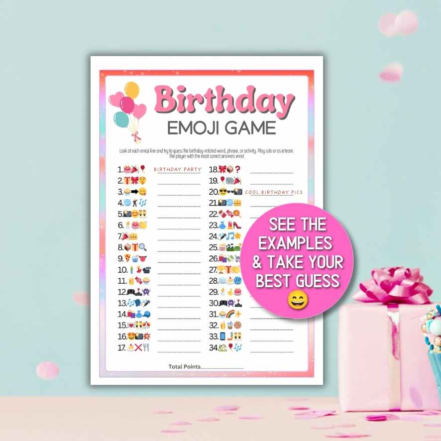birthday emoji guessing game
