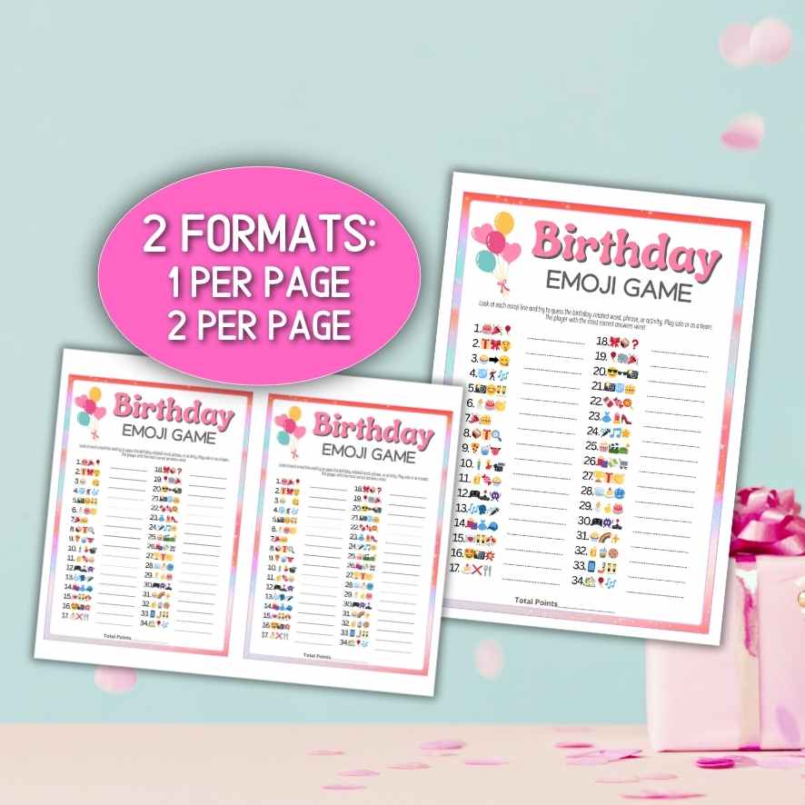 emoji game teen birthday

