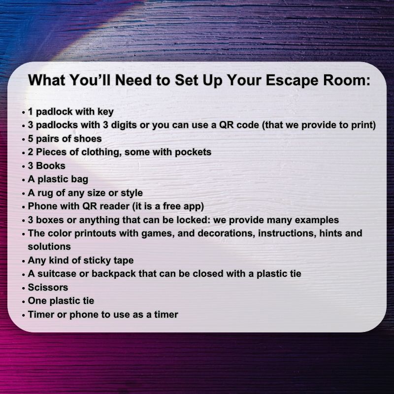 escape room birthday party