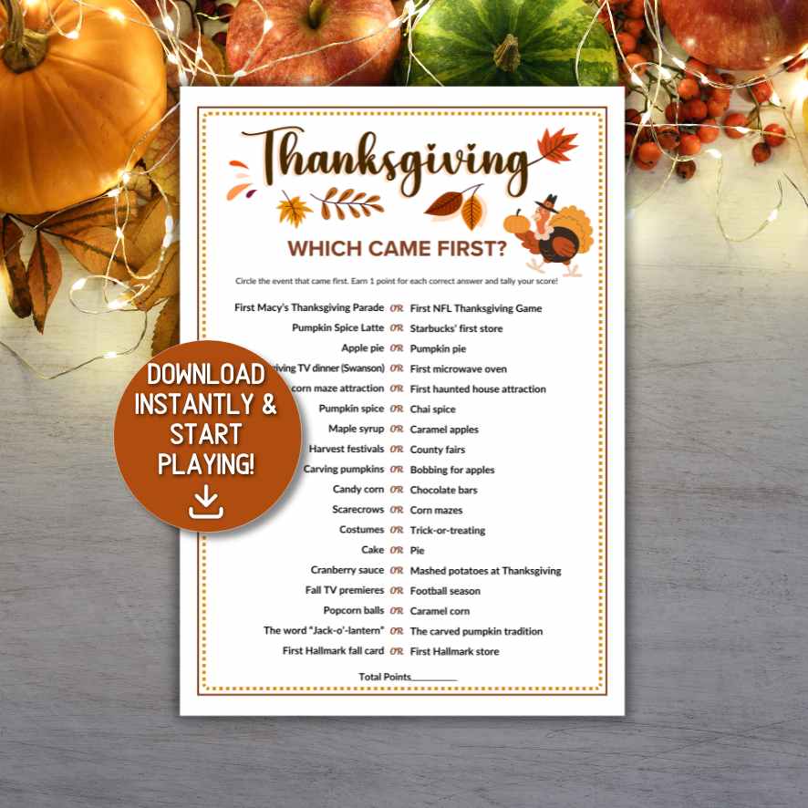 thanksgiving trivia questions