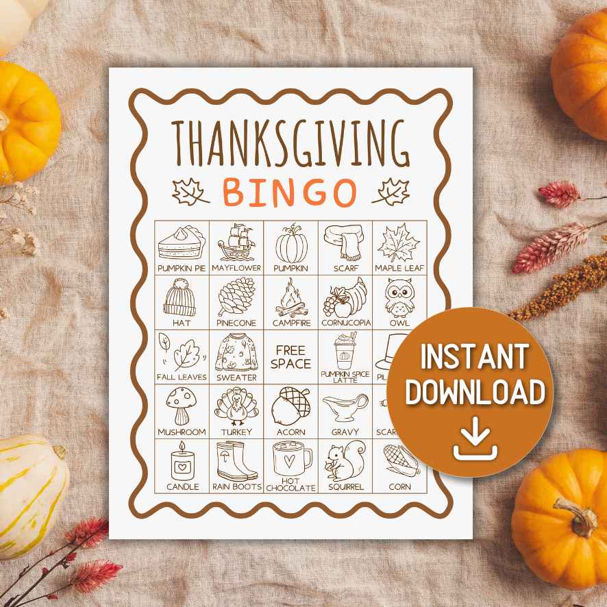 fall bingo cards printable