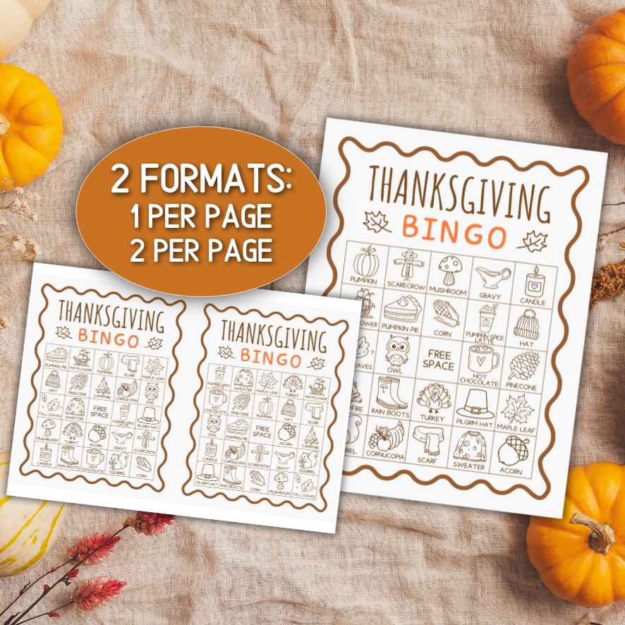 Thanksgiving Bingo Cards