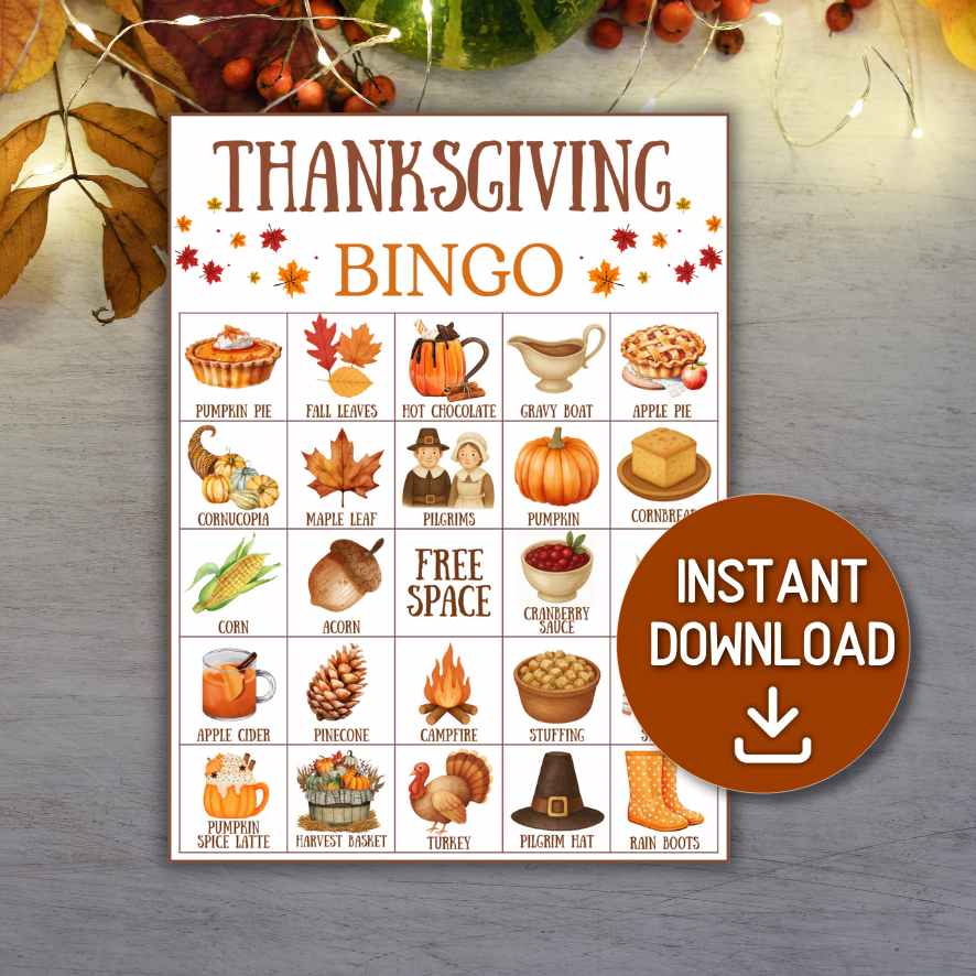 Printable Thanksgiving Bingo
