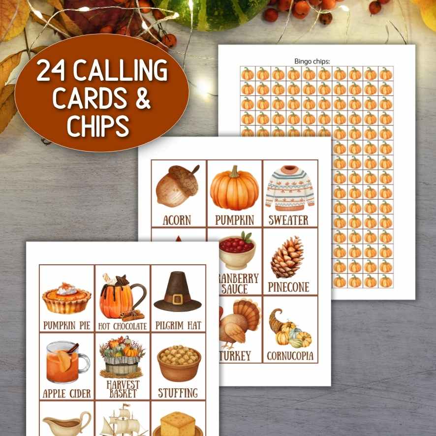thanksgiving turkey bingo