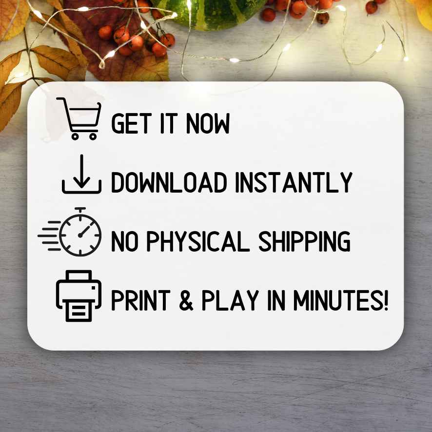 fall bingo sheets