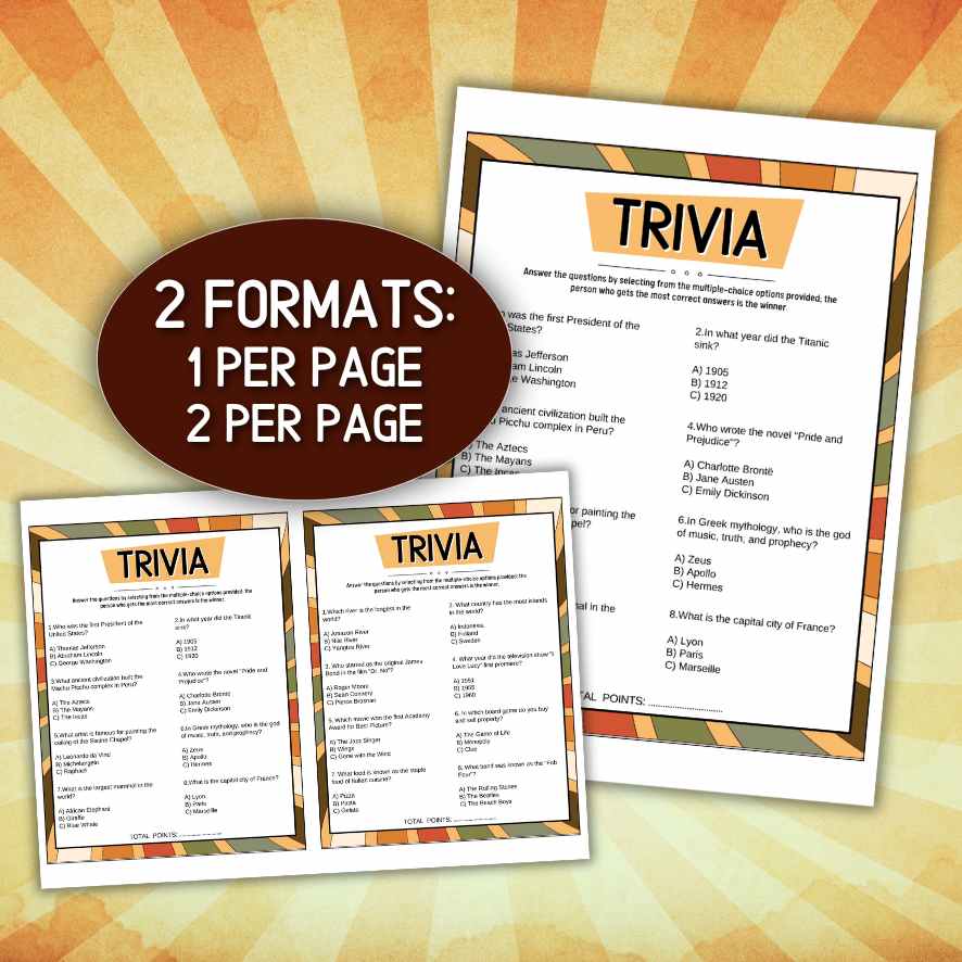 trivia game for group

