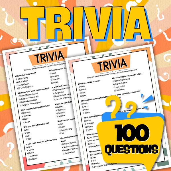 100 TRIVIA QUESTIONS WITH ANSWERS – The Game Room