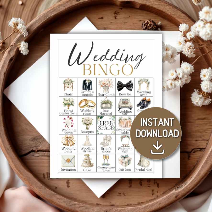 bridal shower bingo cards
