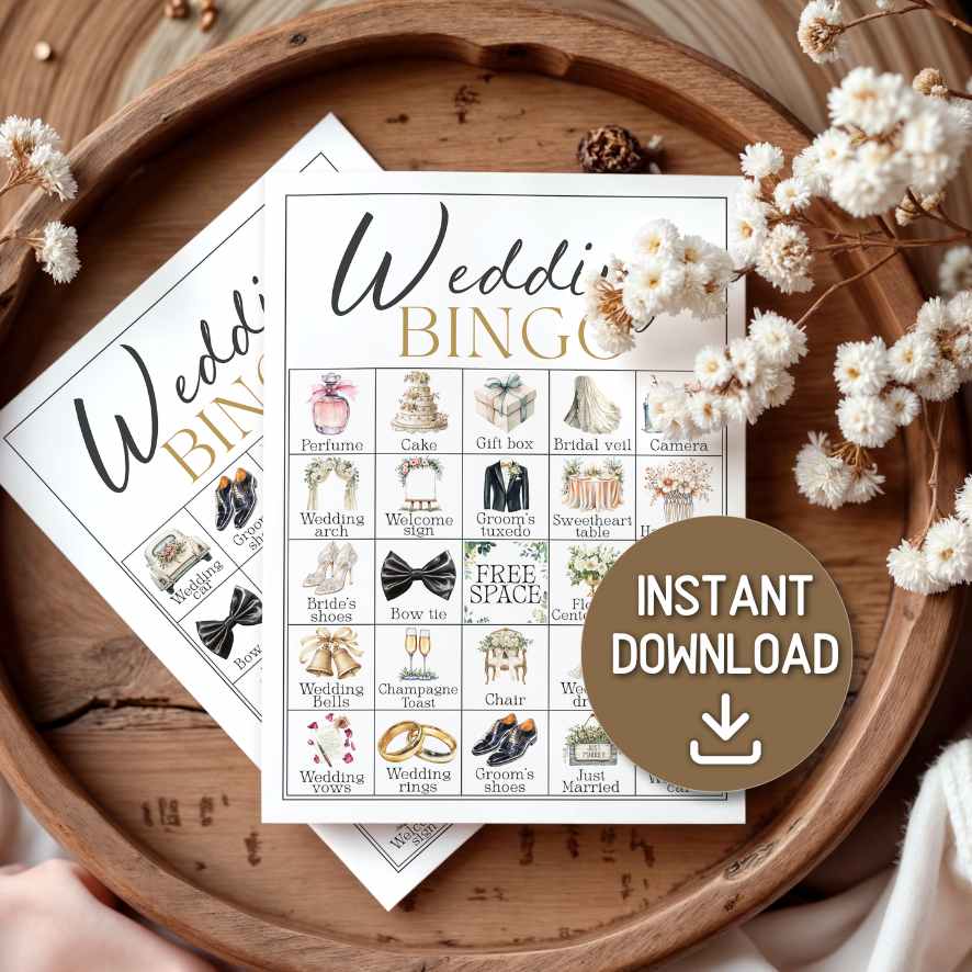 bingo game for wedding shower