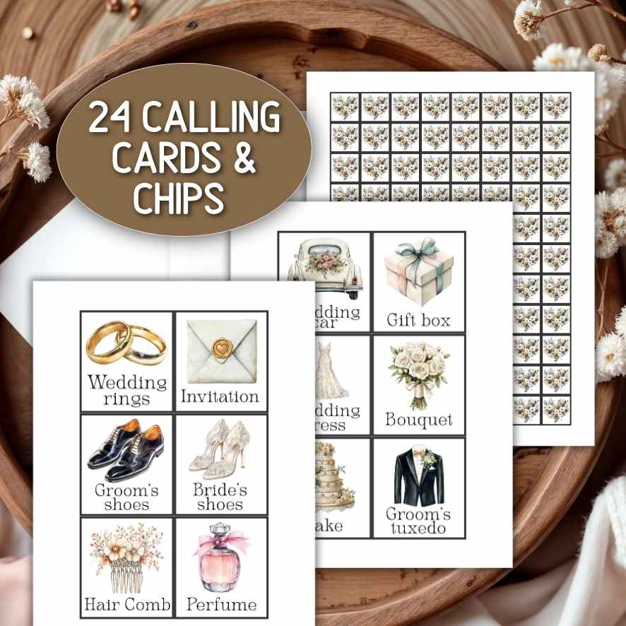 wedding bingo cards