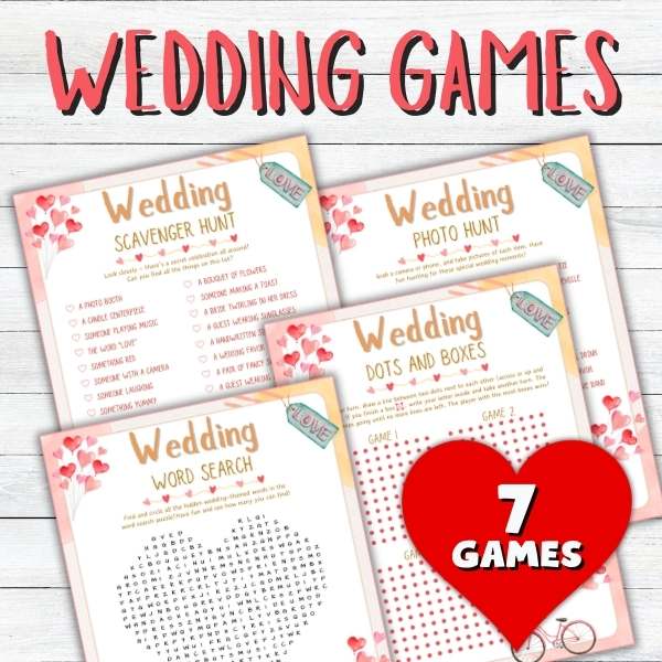 printable wedding games for kids