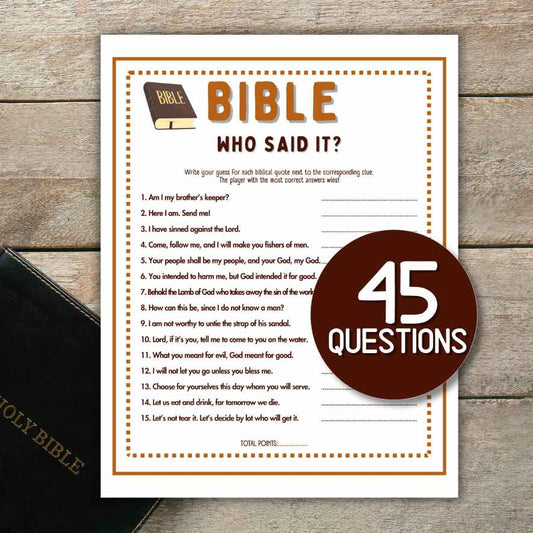 who said it bible game