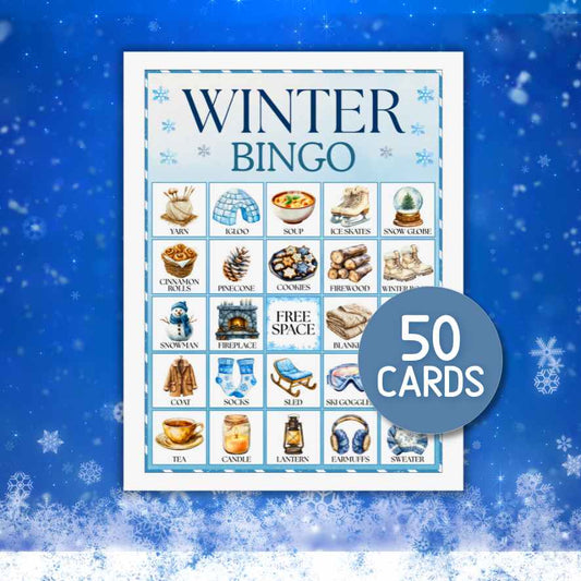 winter bingo 50 cards game
