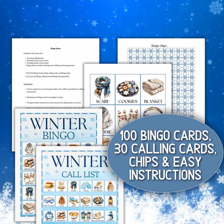 winter activity bingo

