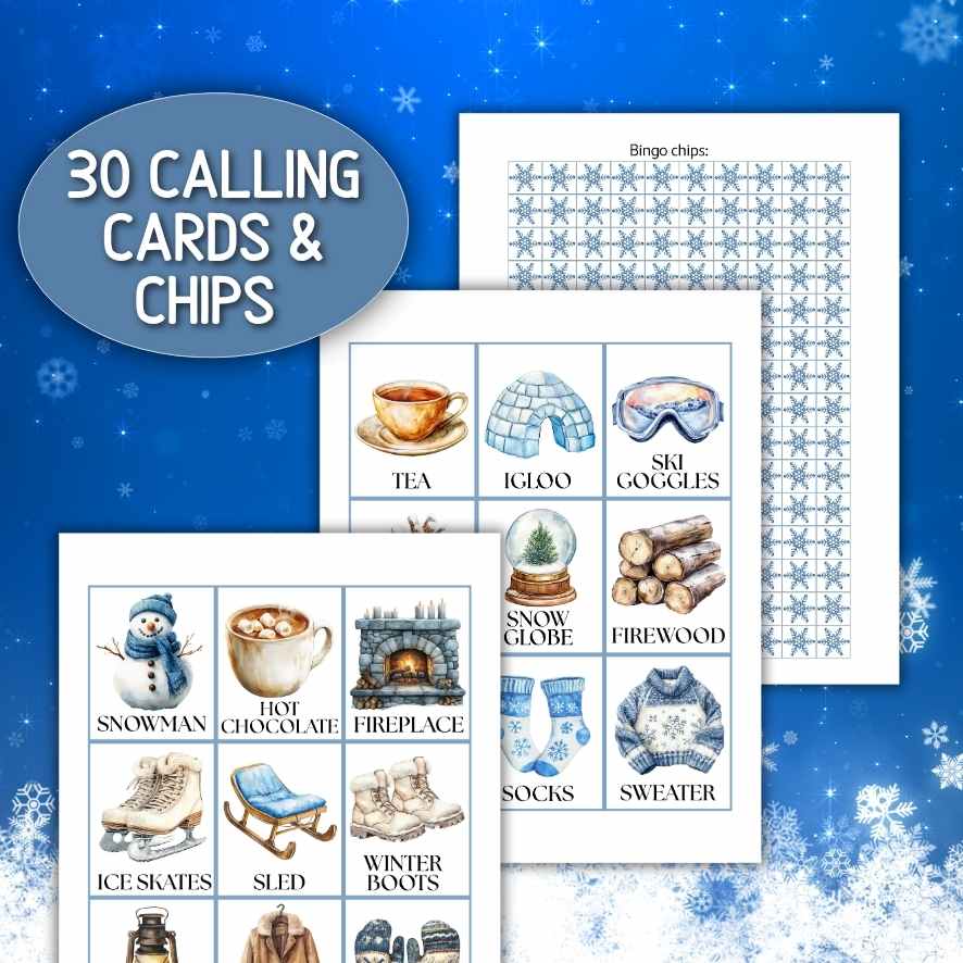 winter activity bingo
