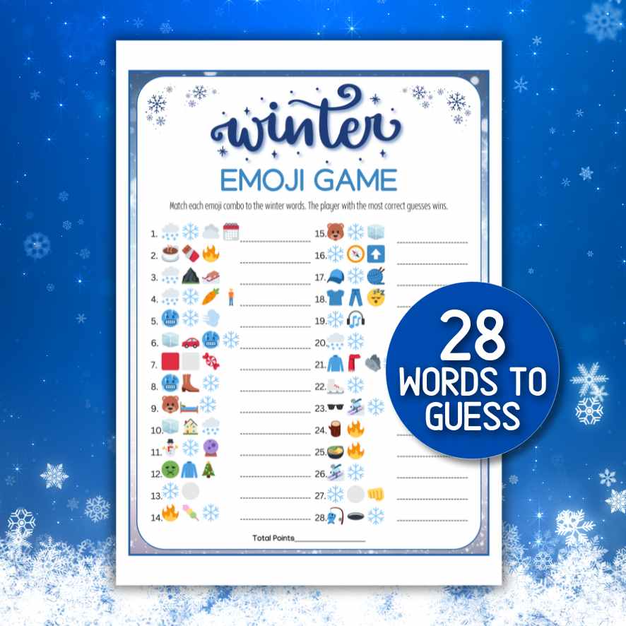 winter emoji game with answers