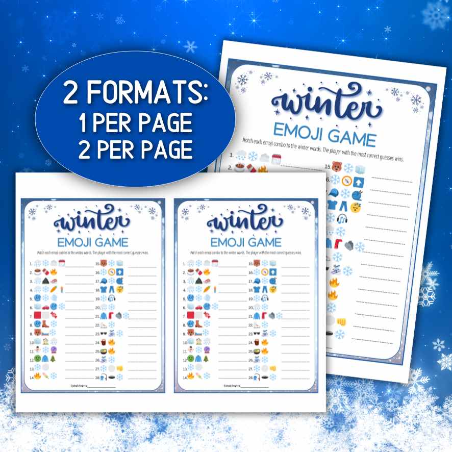 winter emoji pictionary game