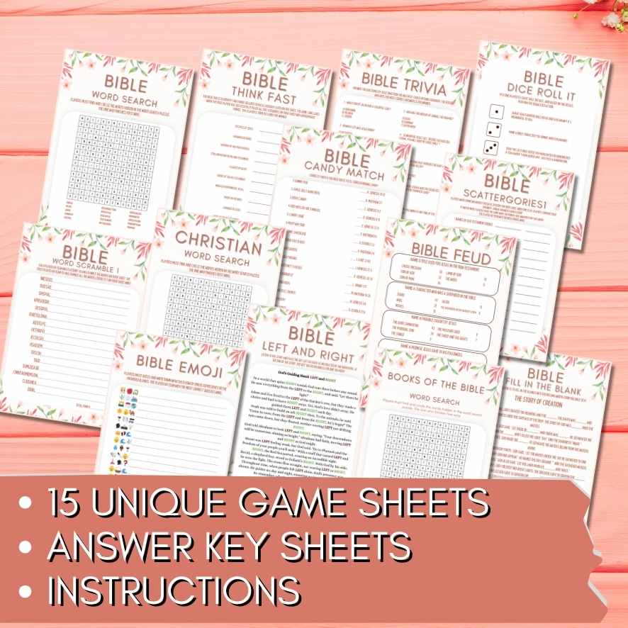 Printable Bible Games