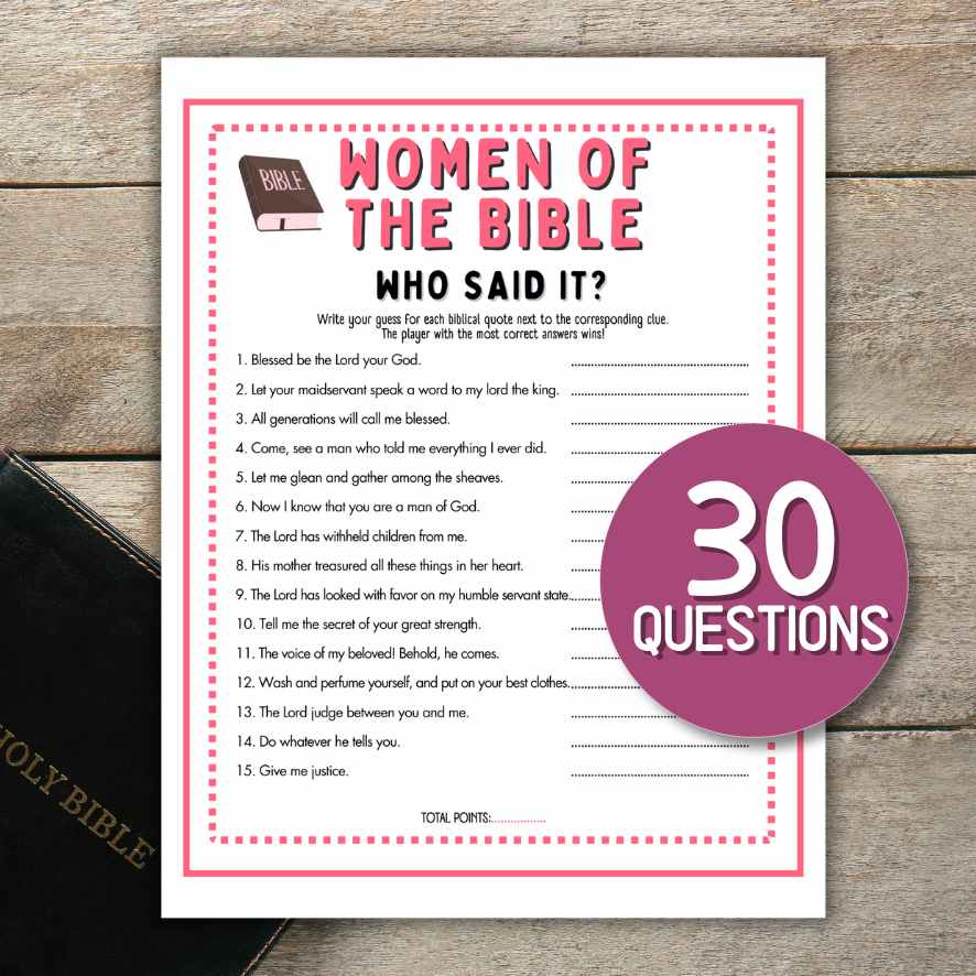 who said it bible game