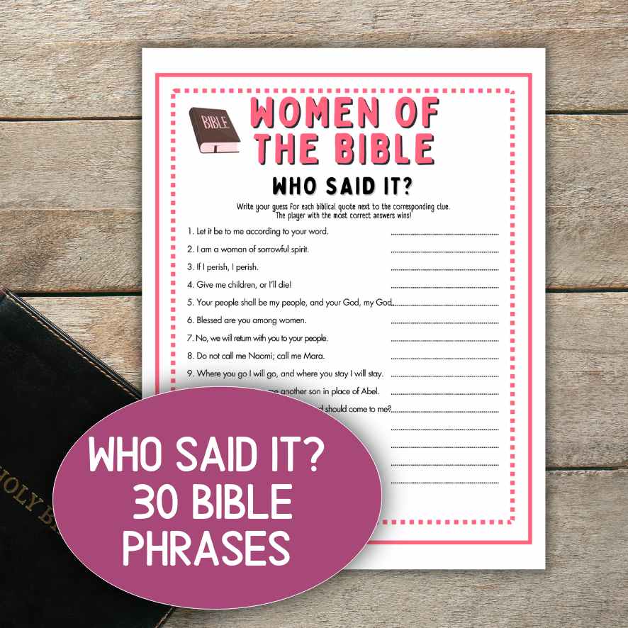 women of the bible trivia game
