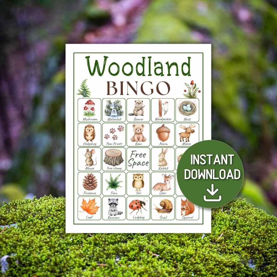 woodland bingo cards