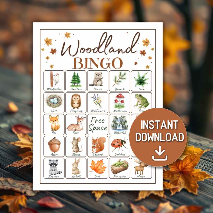 woodland bingo game