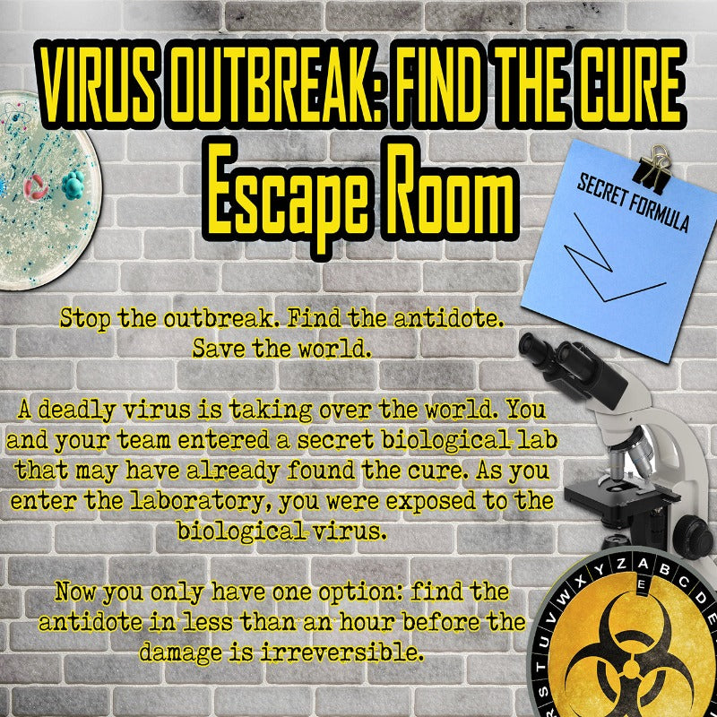 VIRUS ESCAPE ROOM - PRINT AND PLAY - The Game Room
