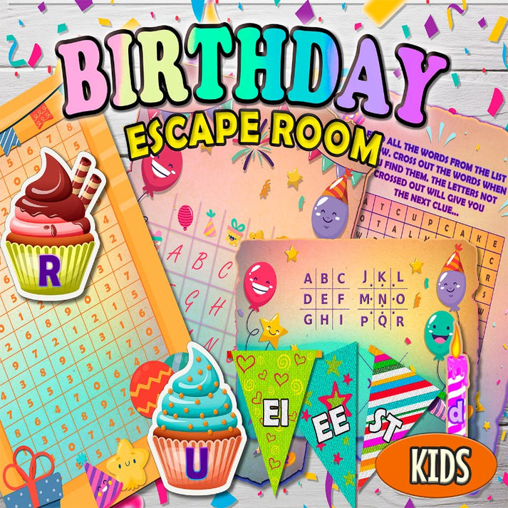 KIDS ESCAPE ROOM BIRTHDAY PARTY - PRINT AND PLAY – The Game Room