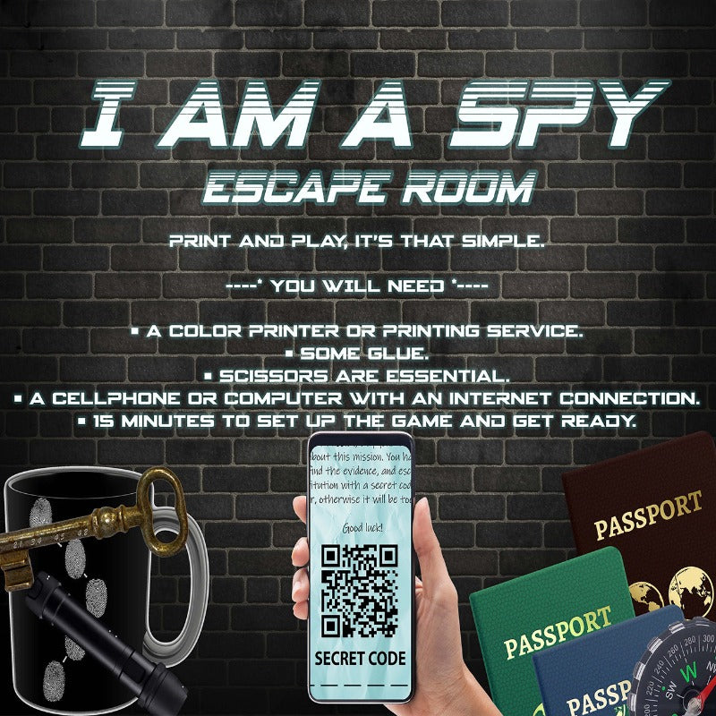 SPY ESCAPE ROOM - PRINT AND PLAY - The Game Room