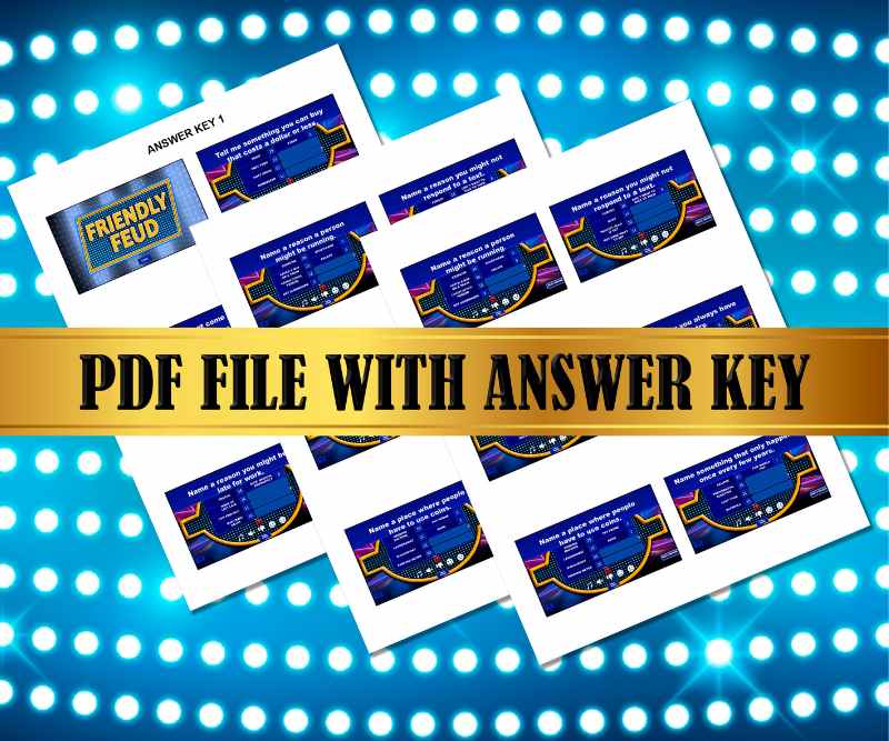 FAMILY FRIENDLY FEUD POWERPOINT