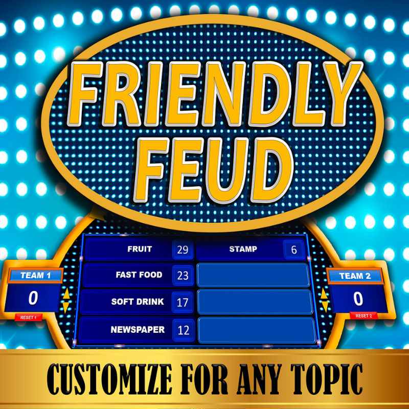 FAMILY FEUD POWERPOINT BLANK TEMPLATE The Game Room FAMILY FEUD POWERPOINT BLANK TEMPLATE The Game Room