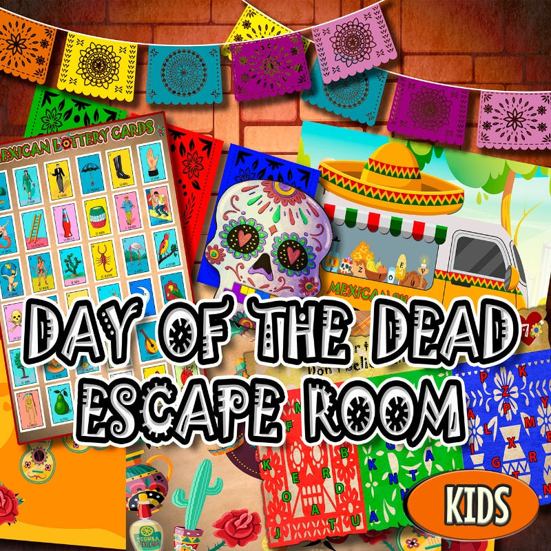 KIDS ESCAPE ROOM - DAY OF THE DEAD - PRINT AND PLAY - The Game Room