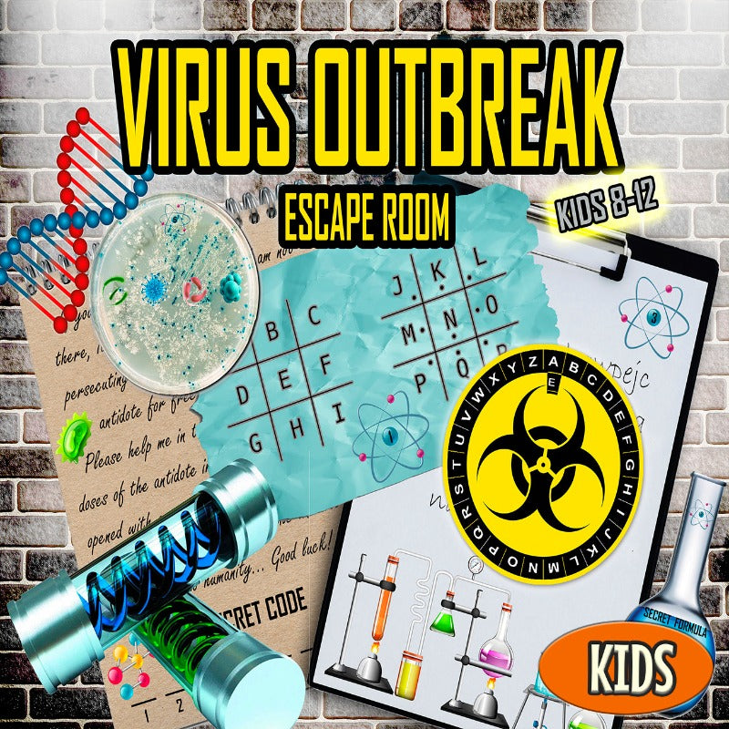 KIDS ESCAPE ROOM VIRUS - PRINT AND PLAY - The Game Room