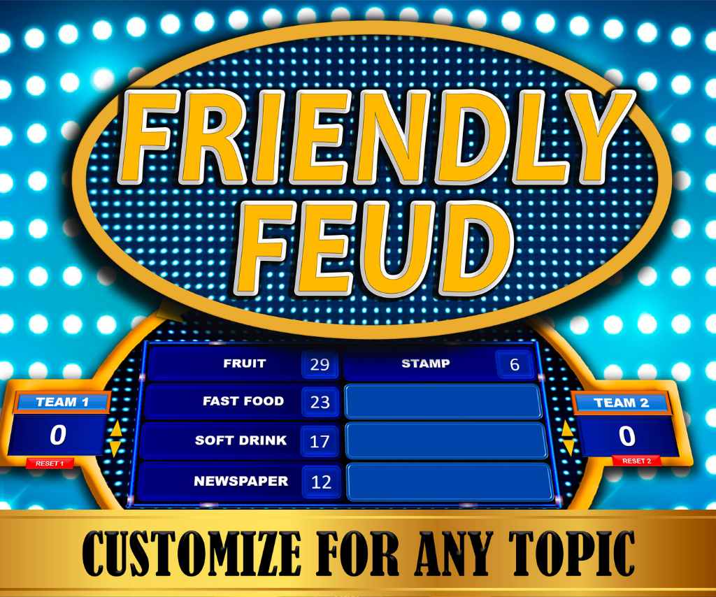 Free Printable Family Feud Game Templates [PPT] For Teachers