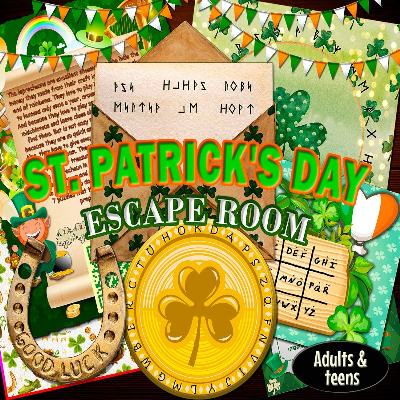 SAINT PATRICK'S DAY ESCAPE ROOM - PRINT AND PLAY - The Game Room