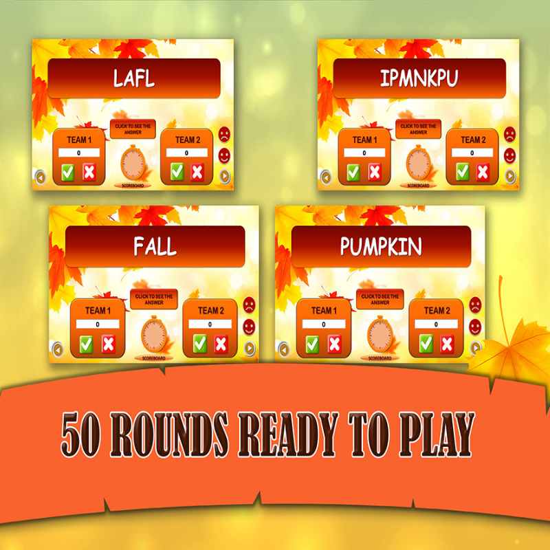 THANKSGIVING WORD SCRAMBLE The Game Room