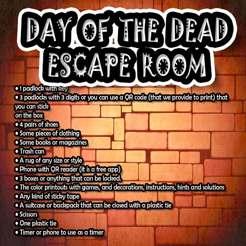 HALLOWEEN DAY OF DEAD ESCAPE ROOM - A REAL EXPERIENCE AT HOME - The Game Room