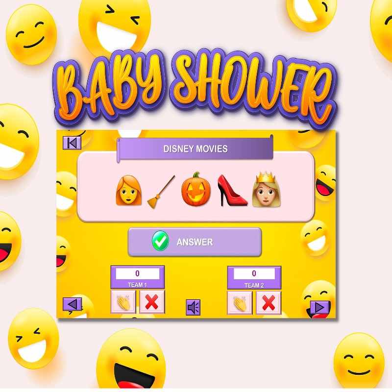 emoji guessing game baby shower