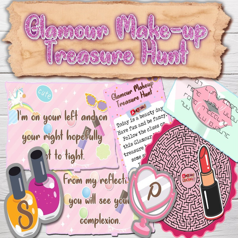 GLAMOUR MAKE-UP TREASURE HUNT FOR KIDS - The Game Room