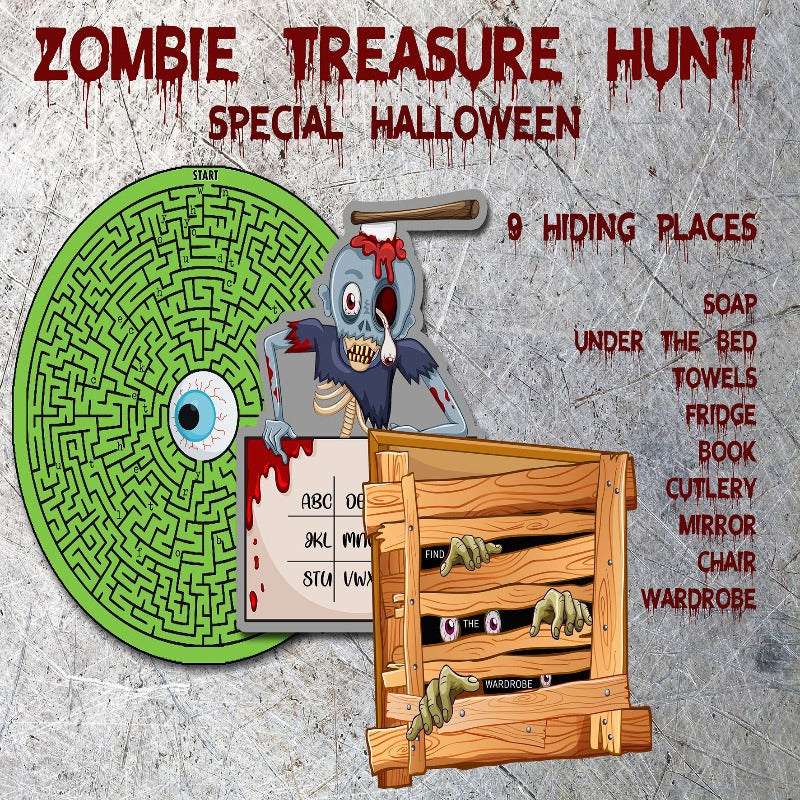 ZOMBIES TREASURE HUNT FOR KIDS - The Game Room